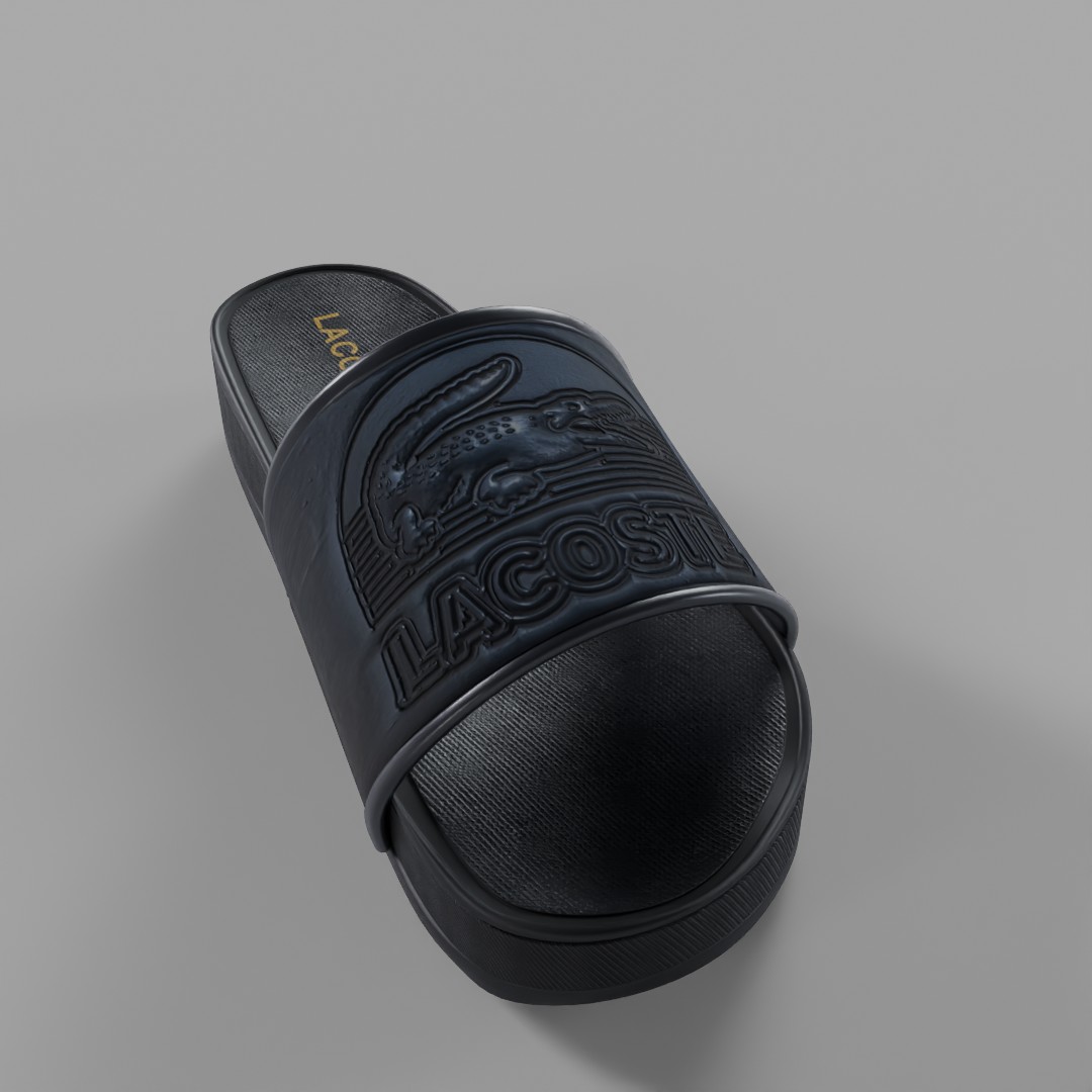 Lacoste Croco Platform Slides