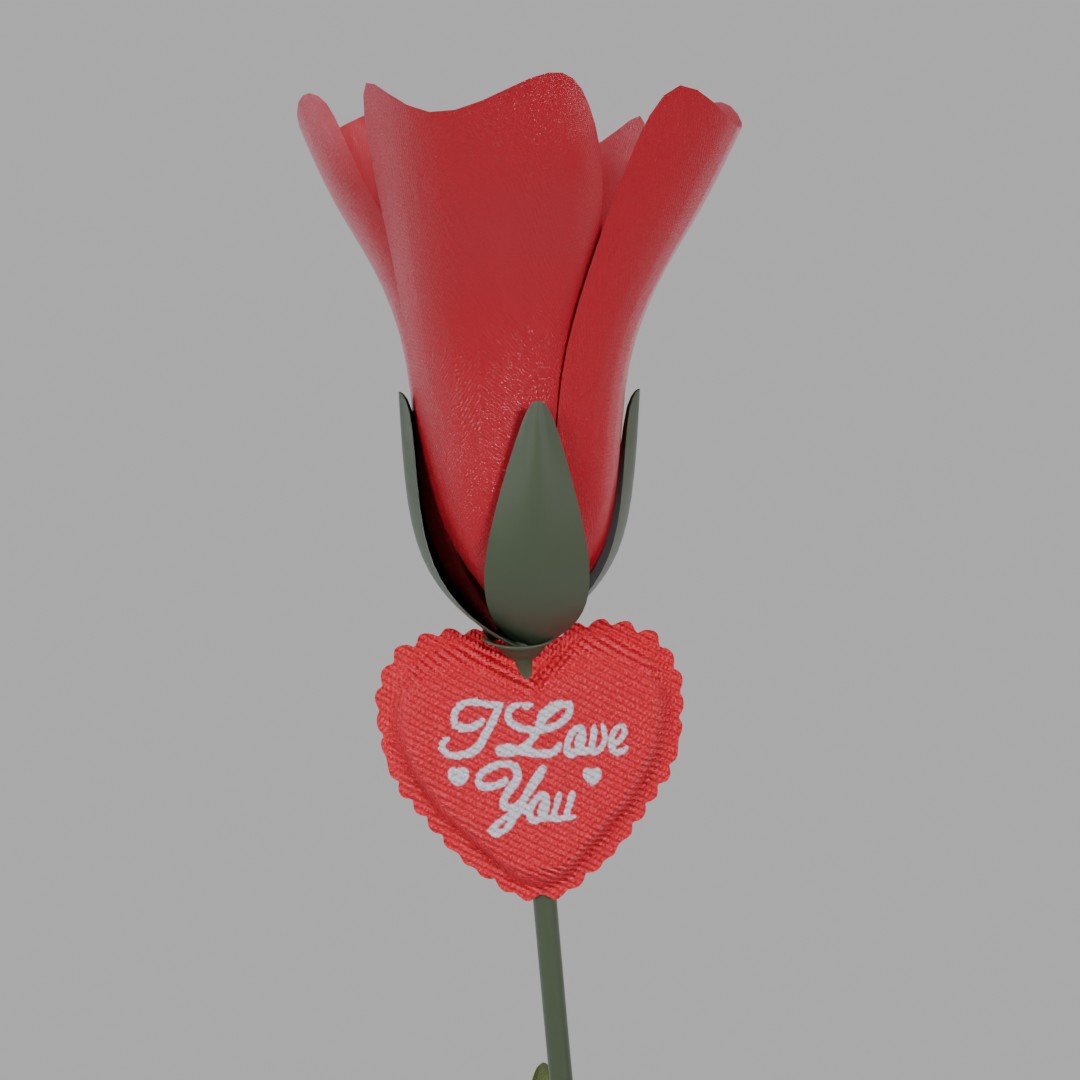 "I Love You" Eternal Rose - Handcrafted Heart-Charm Keepsake